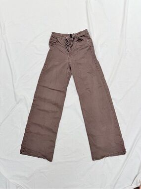 H&M Brown Flare Wide-Leg Jeans